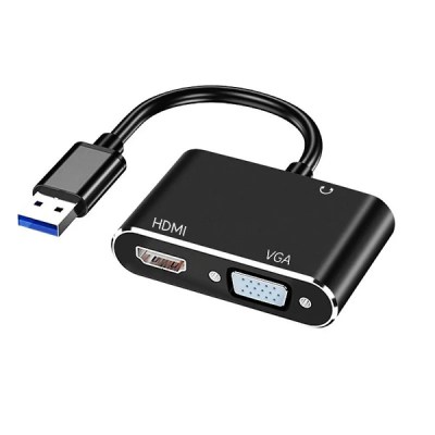 Convertisseur USB vers HDMI VGA AUDIO - RS-USBHDVGA-1